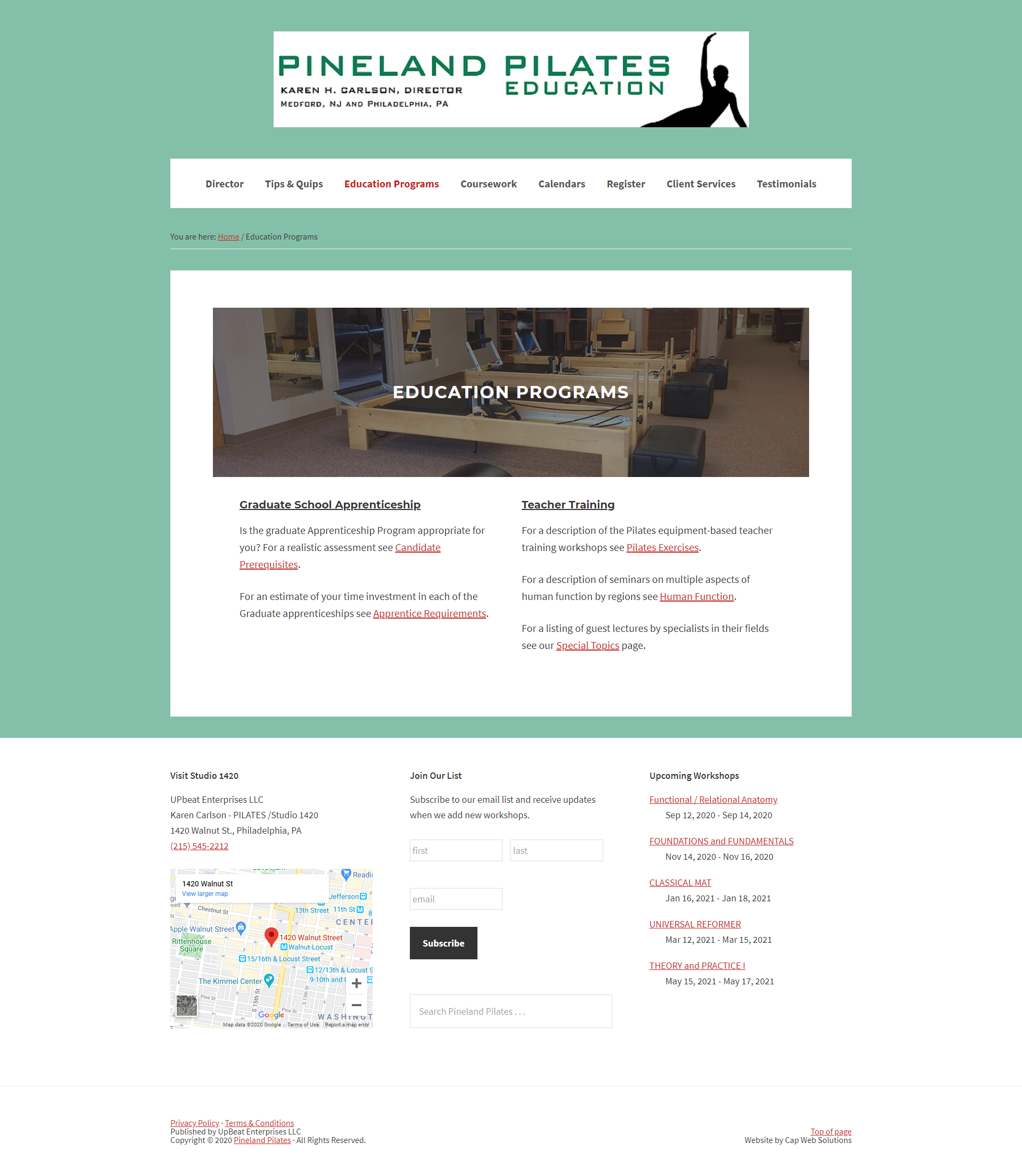 teacher training page