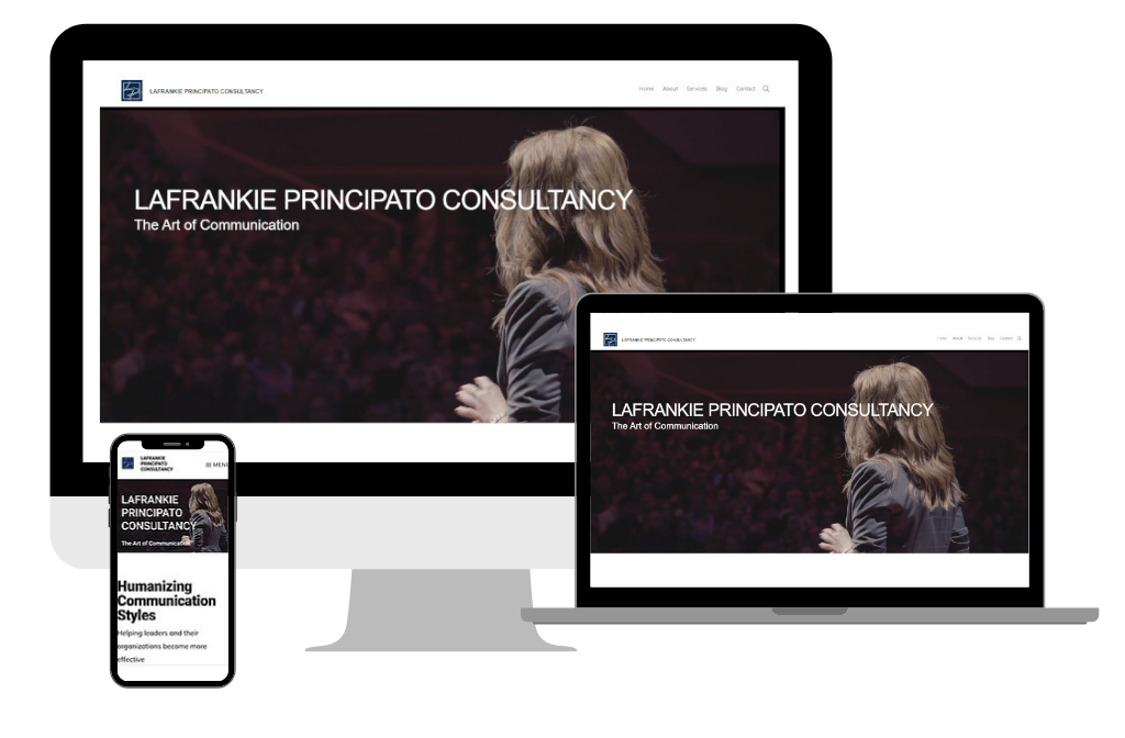 3 device responsive view of lafrankieprincipatoconsultancy.com website