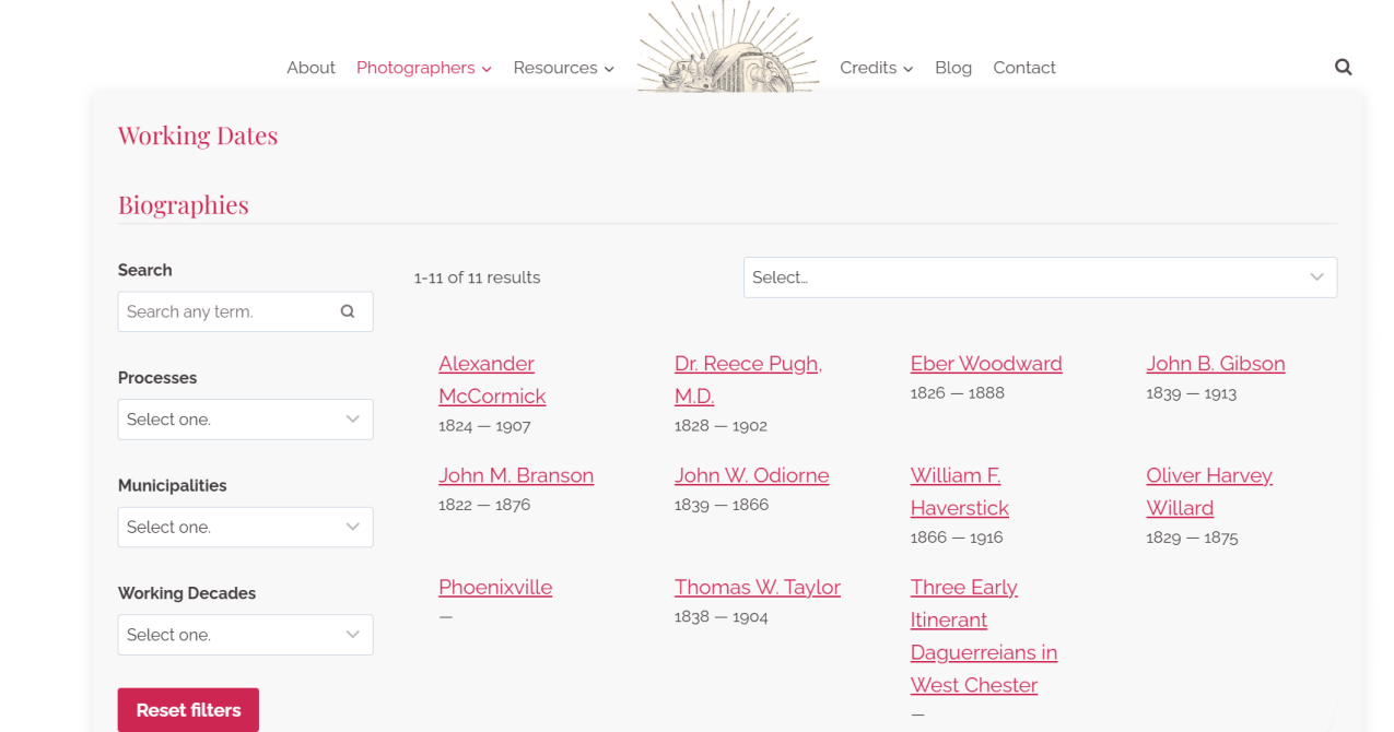 Screenshot of navigation expanded by mouse hover